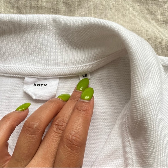 KOTN Pique Button-Up Polo Shirt - Picture 3 of 8